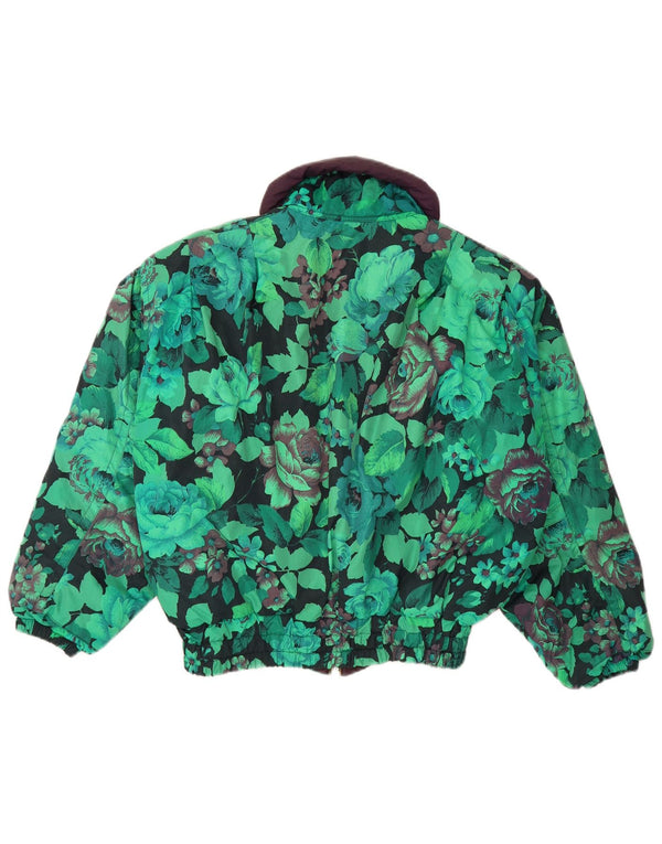 Belfe & Veste coupe-vent surdimensionnée pour femme UK 12 Nylon floral vert moyen