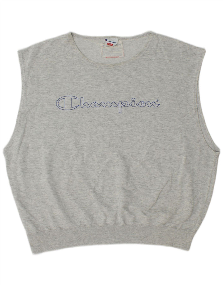 Champion Sweat-shirt graphique surdimensionné pour femme UK 16 Large Gris