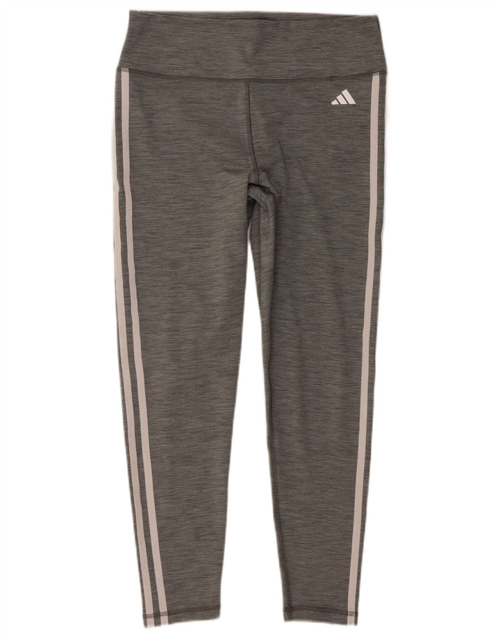 Adidas Leggings Femme UK 16/18 Large Gris Polyester