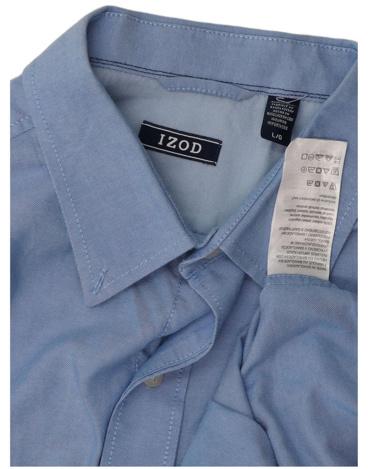 IZOD Chemise Homme Large Bleu Coton