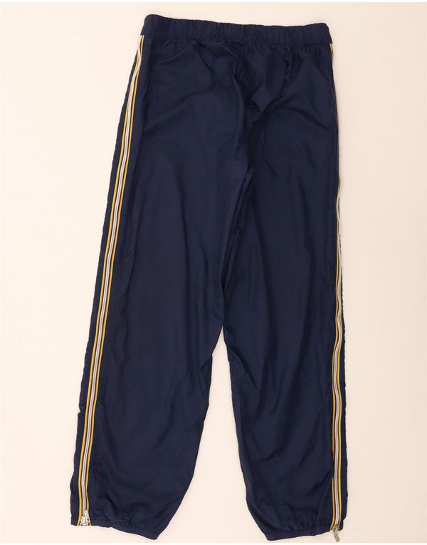 K-Way Pantalon de jogging imperméable pour femme UK 44 Bleu marine moyen rayé