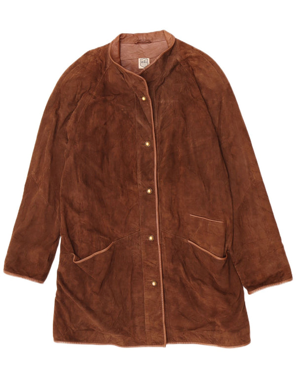 Leder Herbst Veste en cuir pour femme UK 18 XL Marron Classique