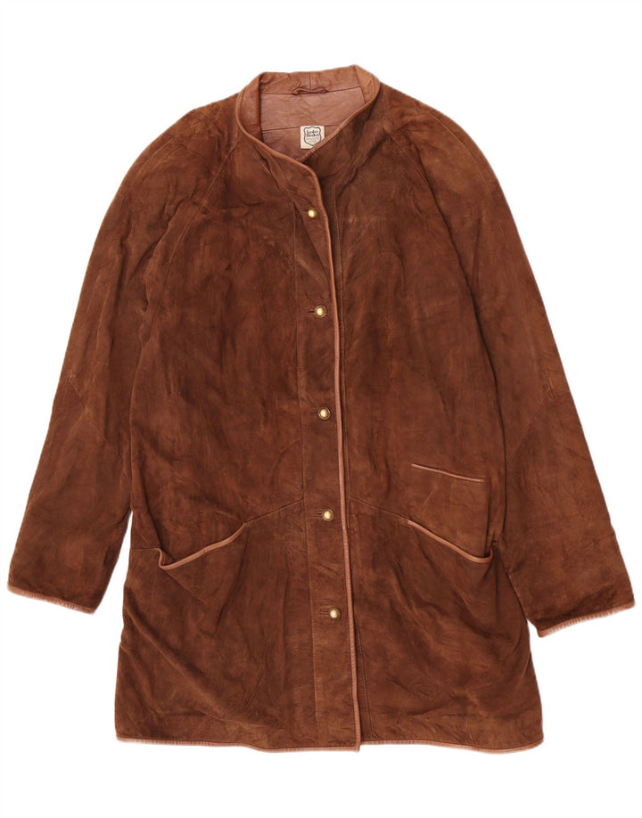 Leder Herbst Veste en cuir pour femme UK 18 XL Marron Classique