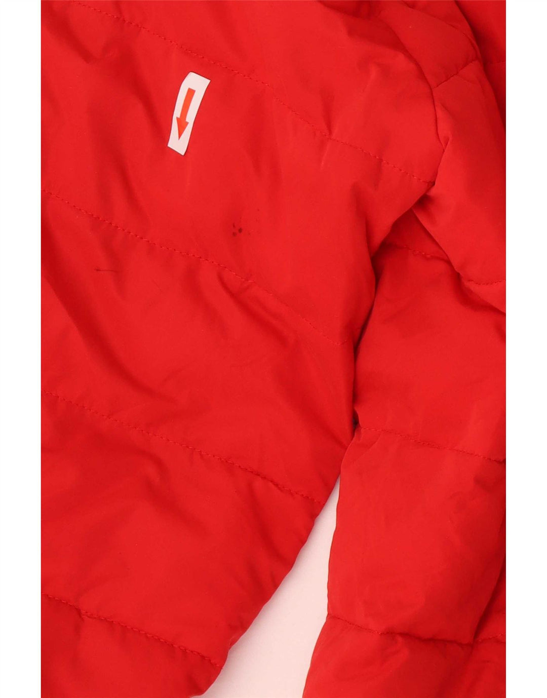 Superdry Manteau rembourré à capuche pour femme UK 14 Large Rouge Polyester