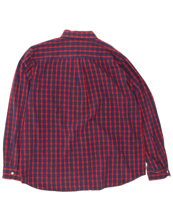 Dockers Chemise Coupe Standard XL Rouge à Carreaux Homme en Coton