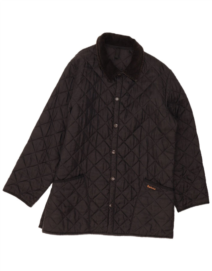 Barbour Mens LIDDESDALE Veste matelassée UK 40 Large Noir Nylon