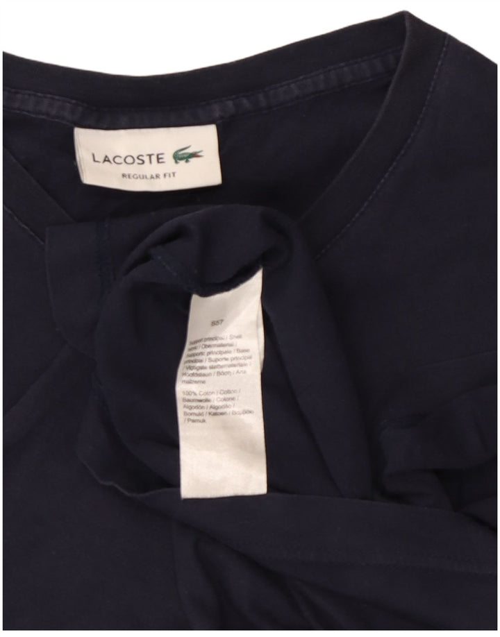Lacoste T-Shirt Regular Fit Homme Bleu Marine Moyen Coton