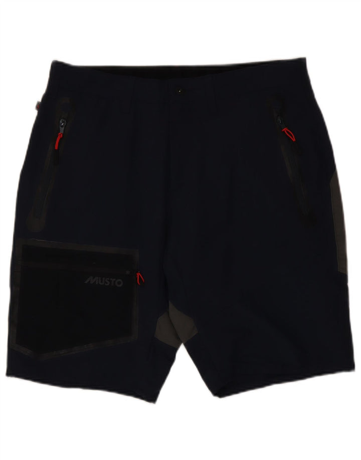 Musto Short Cargo Homme W32 Bleu Marine Moyen Colorblock Polyamide