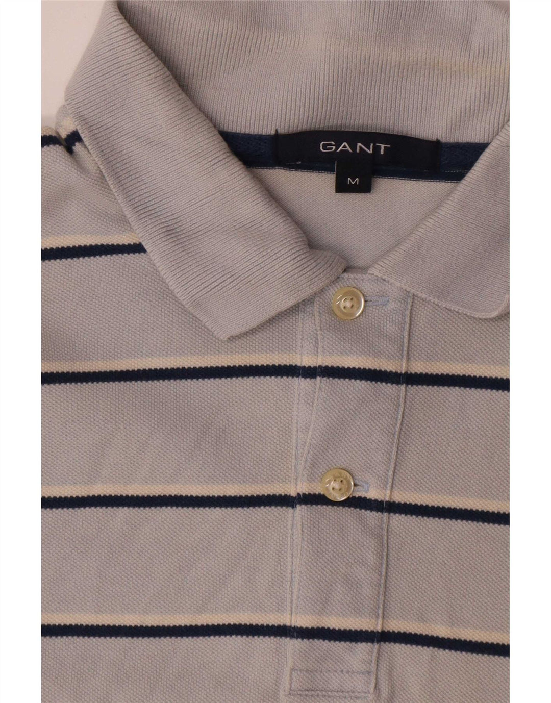 Gant Polo Homme Bleu Moyen Rayé Coton
