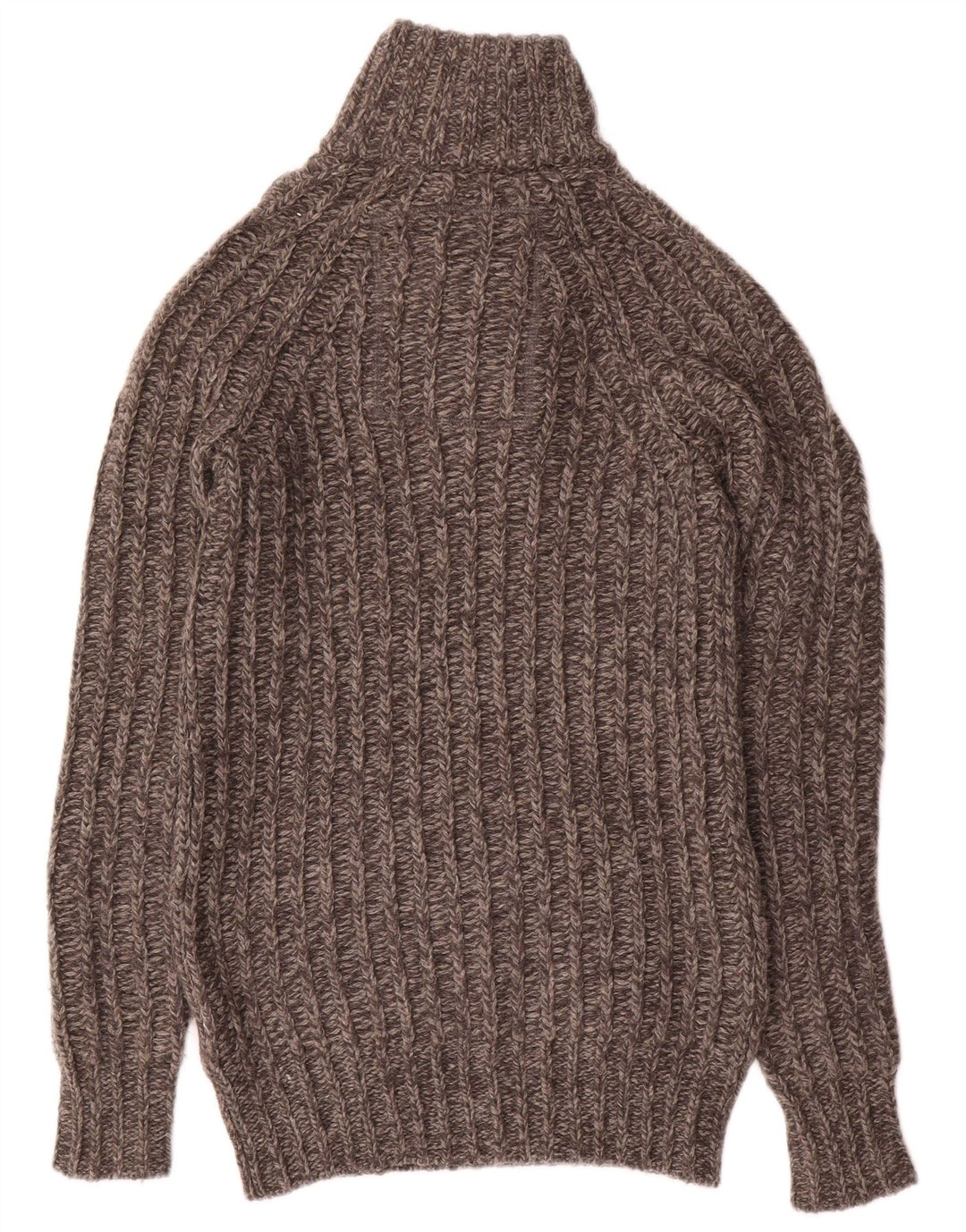 Superdry Pull à col boutonné pour homme en laine gris petit