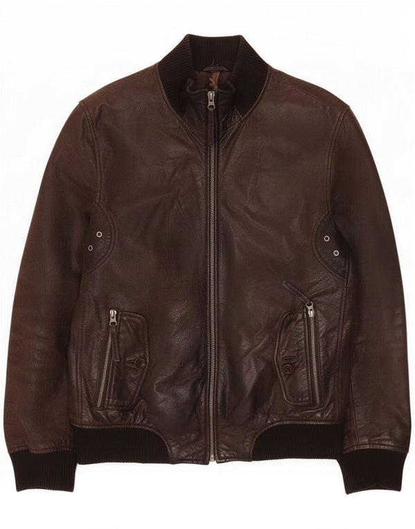 Vintage Veste en cuir pour homme UK 38 Marron moyen