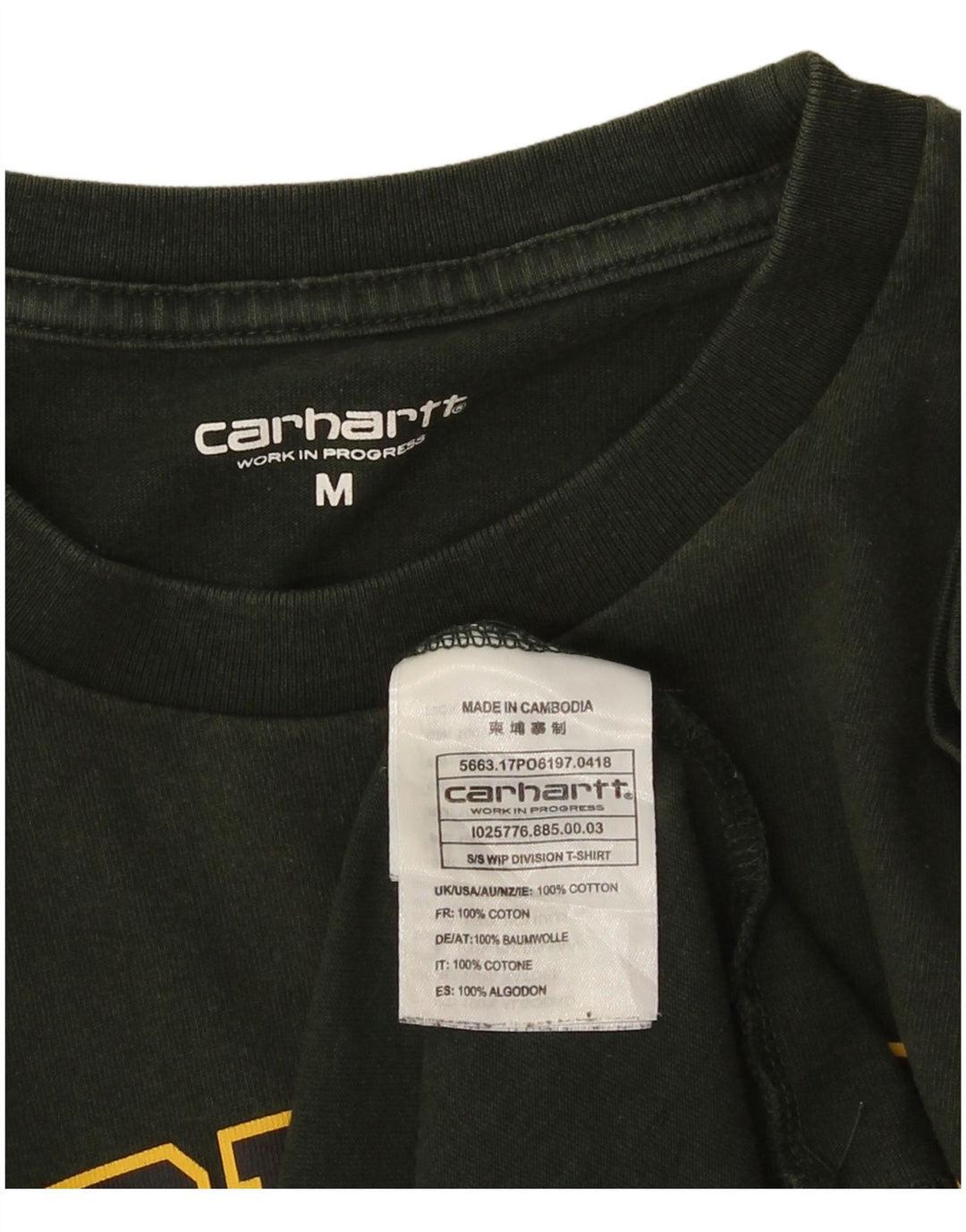 CARHARTT T-Shirt Graphique Homme Vert Moyen Coton