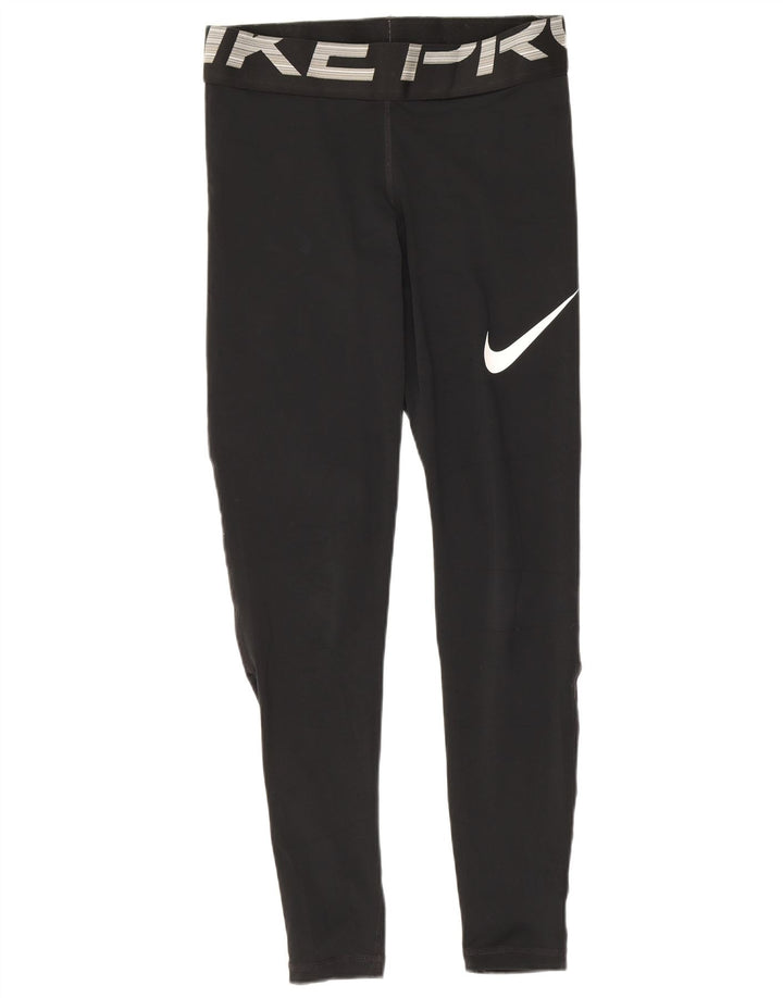Nike Legging graphique Dri Fit pour femme UK 8 Small Noir Polyester