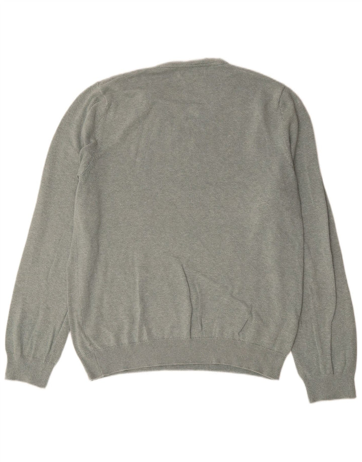 Marks & Spencer Pull col V pour homme en coton vert Taille L