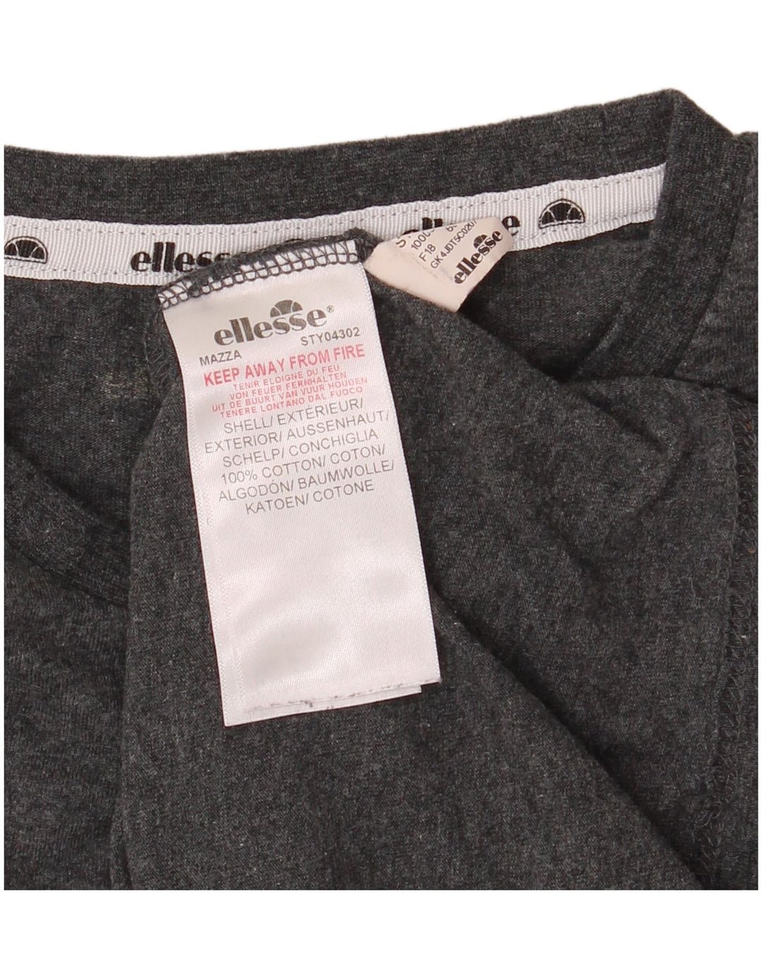 ELLESSE T-Shirt Graphique Homme Gris Moyen Coton