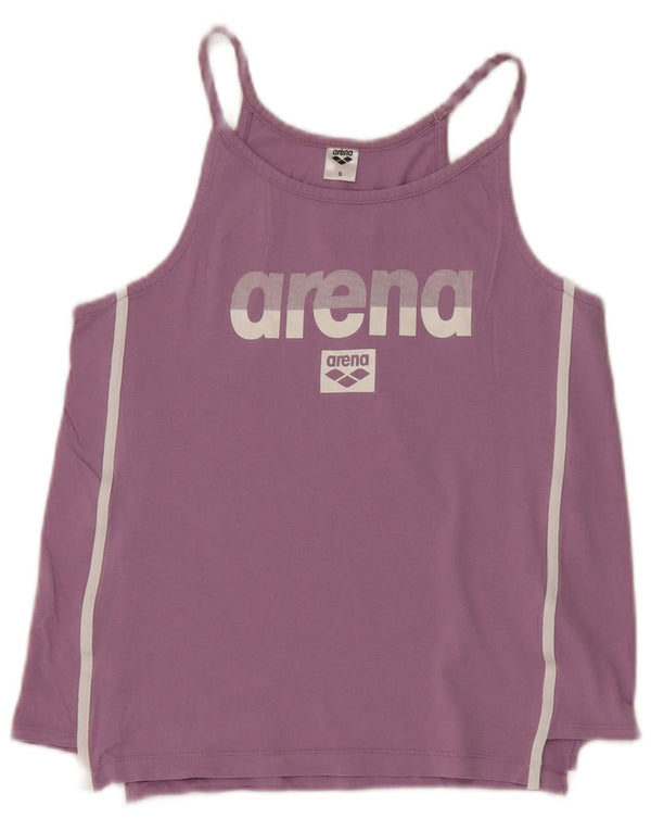 Arena Débardeur court graphique pour femme UK 10 Small Violet Coton