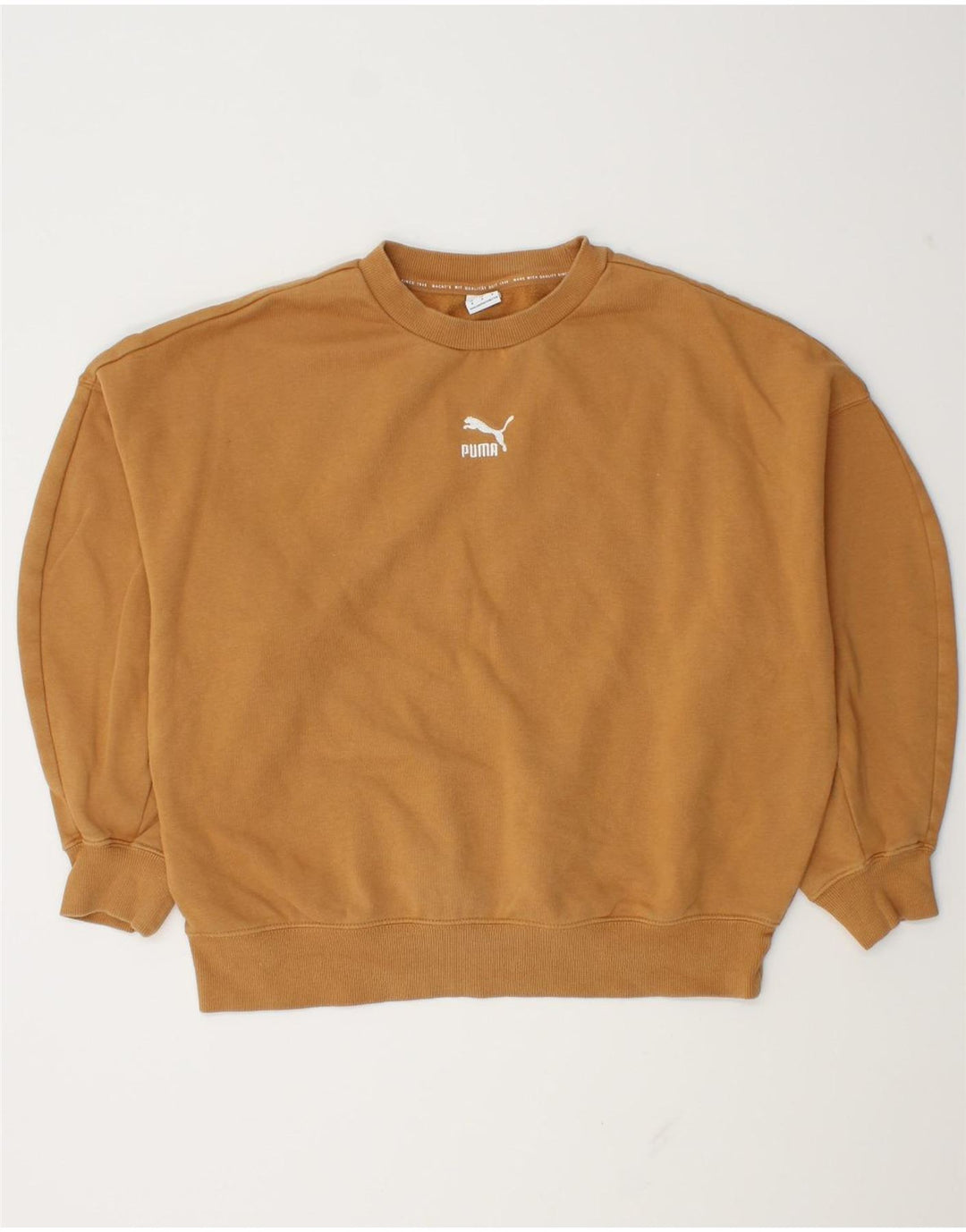 Puma Sweat-shirt surdimensionné pour femme UK 14 Coton marron moyen