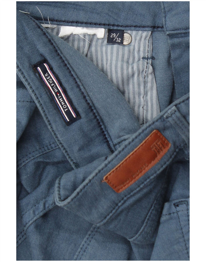 TOMMY HILFIGER Pantalon décontracté skinny pour femme W29 L32 Bleu