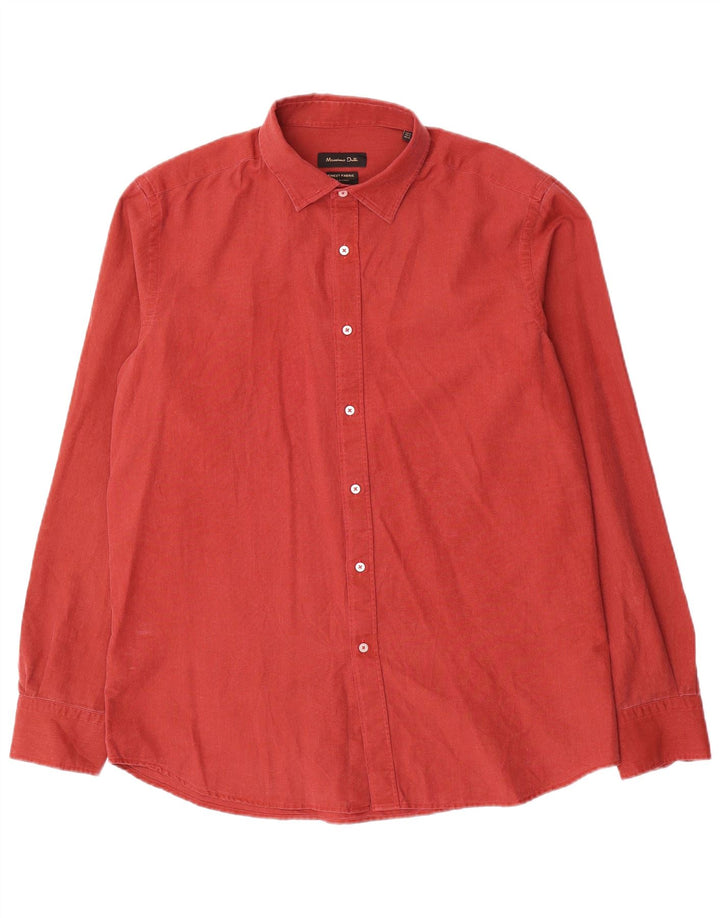 Massimo Dutti Chemise Homme XL Rouge Coton