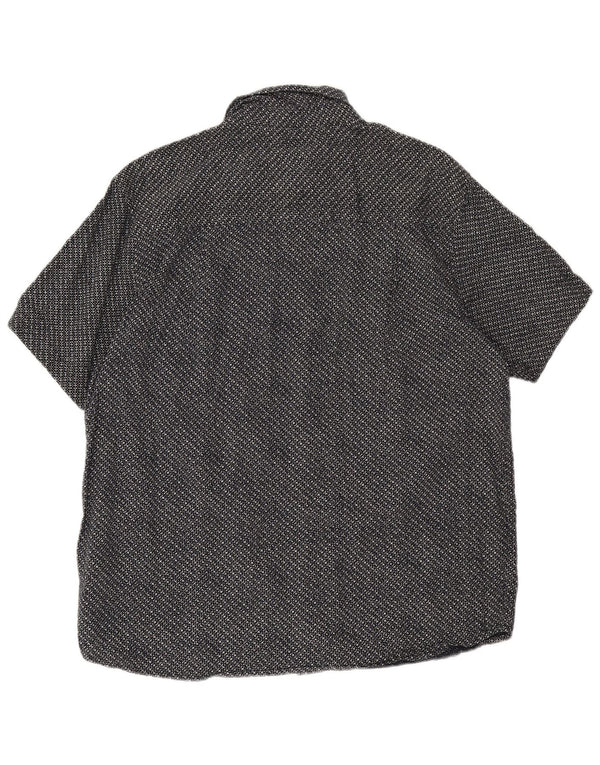 Mountain Warehouse Chemise à manches courtes pour homme XL en coton géométrique bleu marine