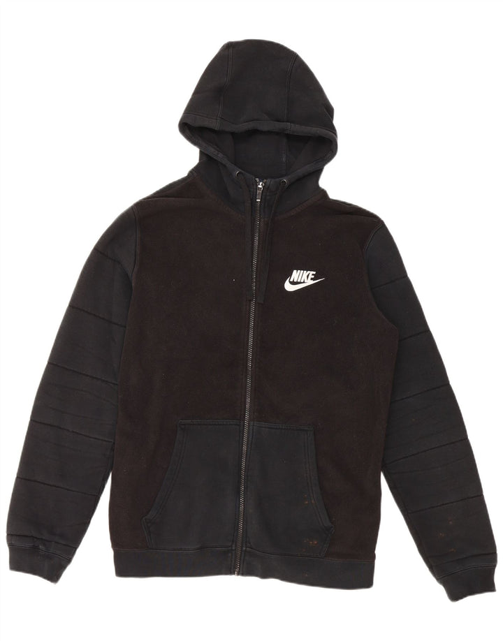 NIKE Pull à capuche zippé pour homme en coton noir moyen