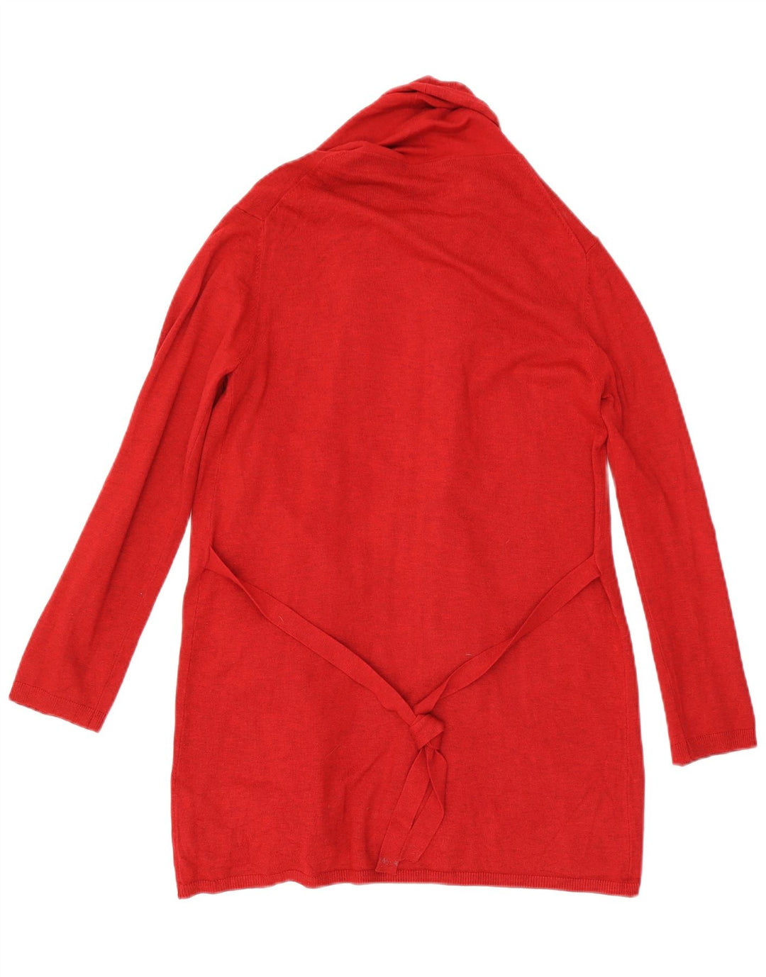 Zara Cardigan ouvert long pour femme UK 12 Viscose rouge moyen