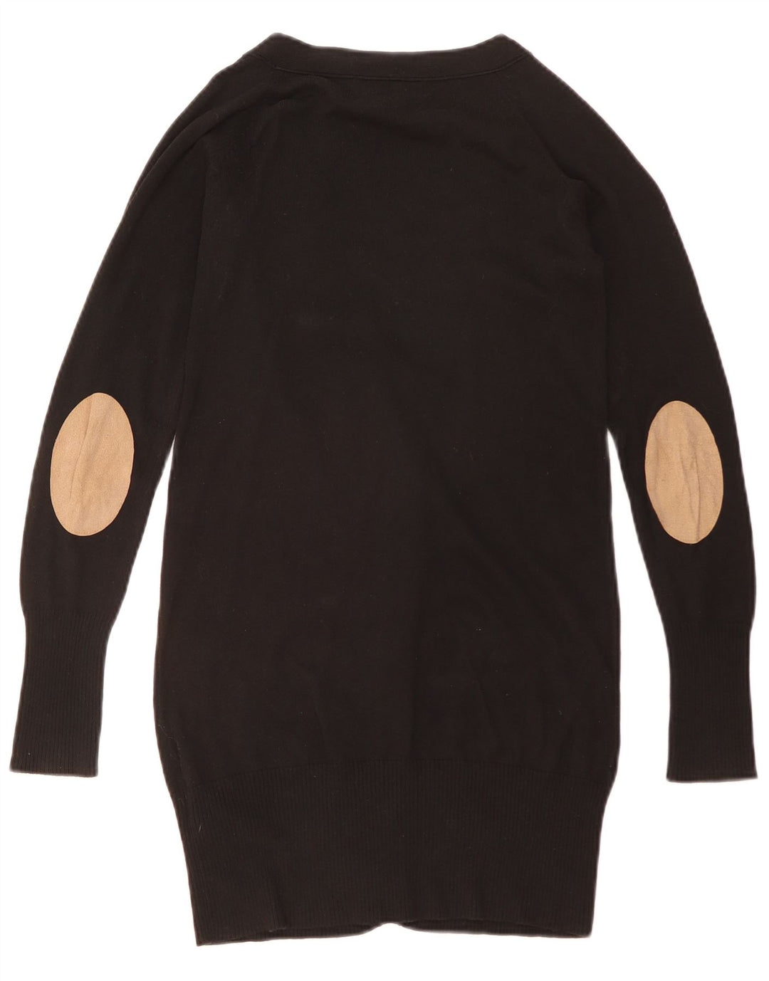 ZARA Femme Longline Cardigan Pull UK 10 Petit Noir
