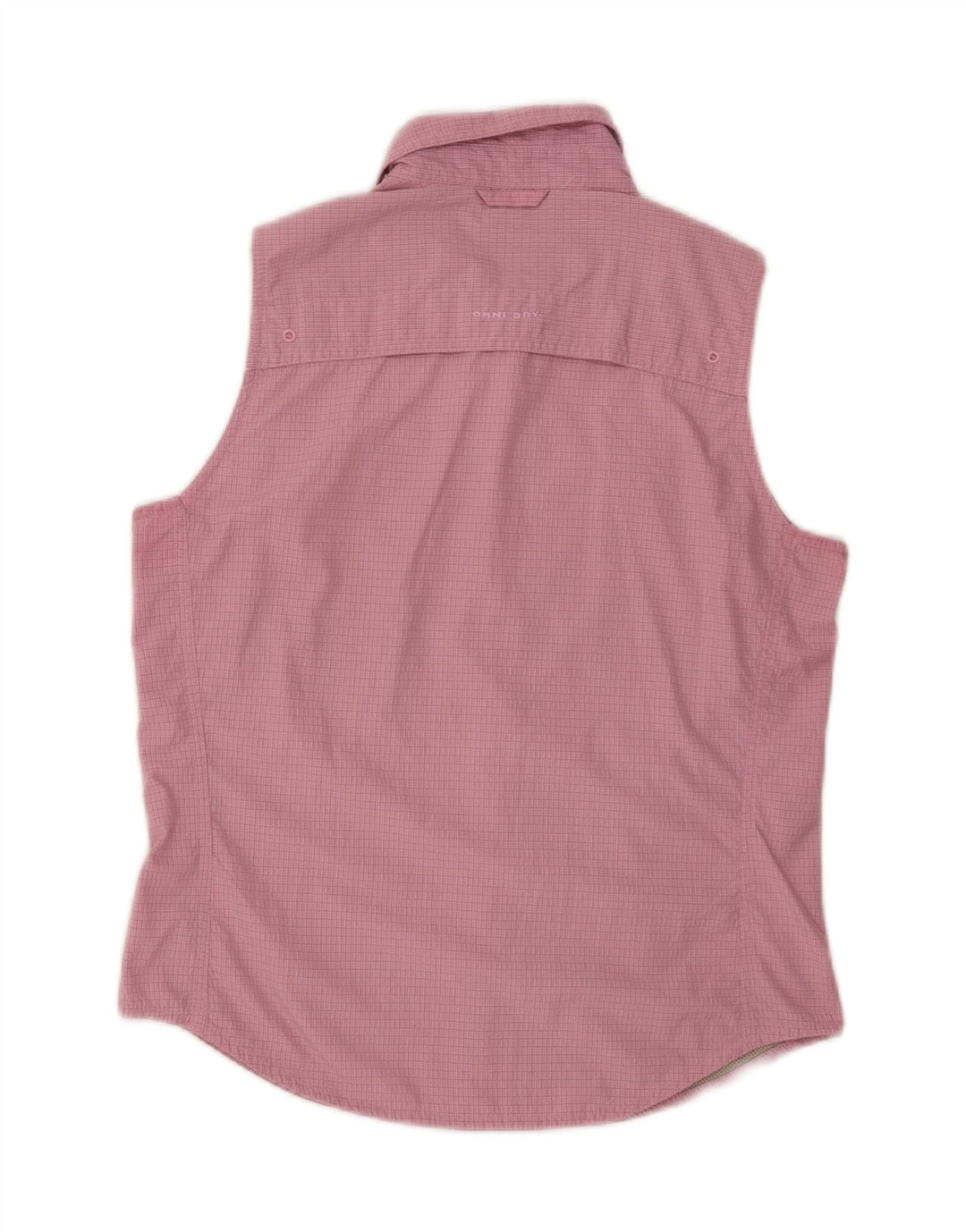 Columbia Chemise sans Manches Femme UK 10 Petit Carreau Rose Polyester