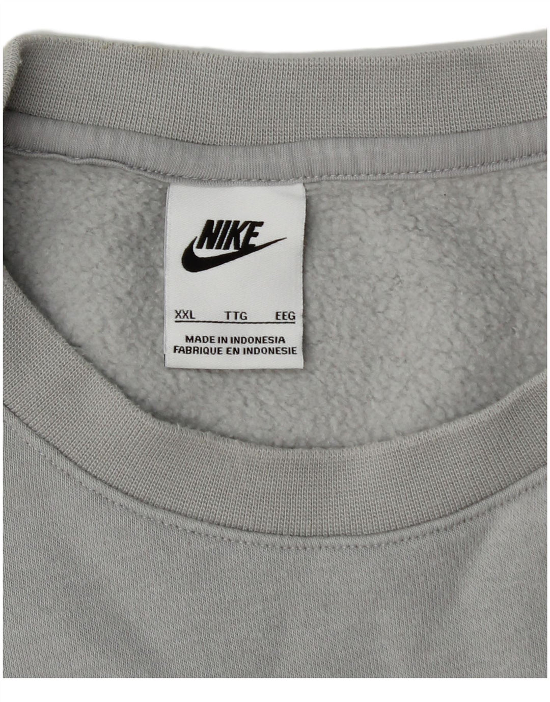 NIKE Sweat-shirt pour homme 2XL Gris Coton