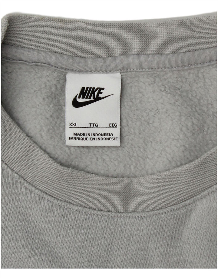 NIKE Sweat-shirt pour homme 2XL Gris Coton