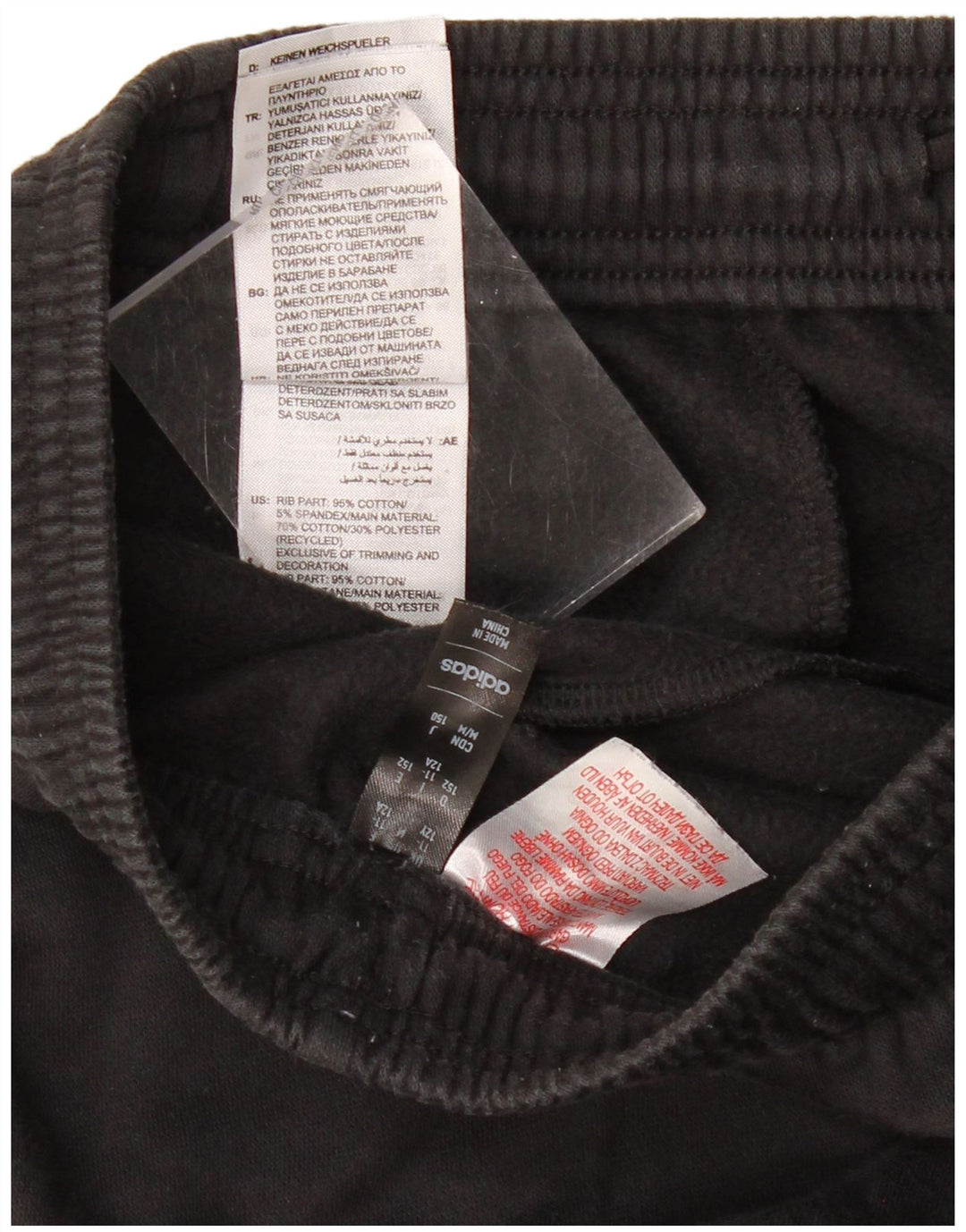 ADIDAS Pantalon de Survêtement Garçon Joggers 11-12 ans Noir Coton