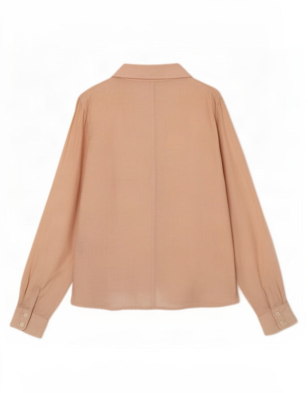 Gant Chemise à volants pour femme UK 16 Large Beige Lin