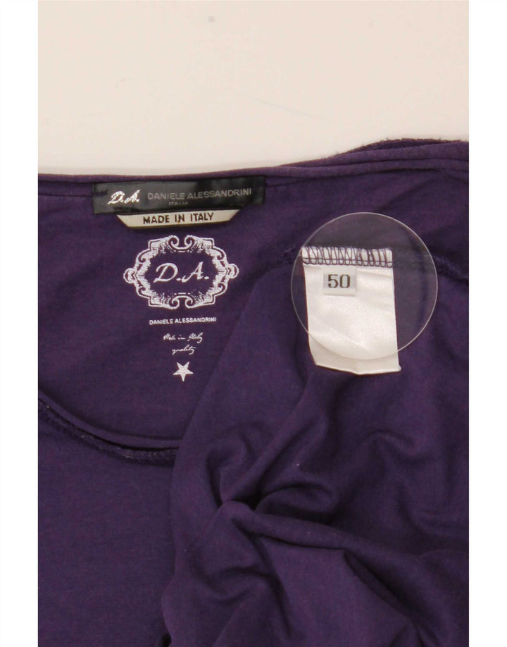 Daniele Alessandrini Haut graphique à manches longues pour homme IT 50 Violet moyen