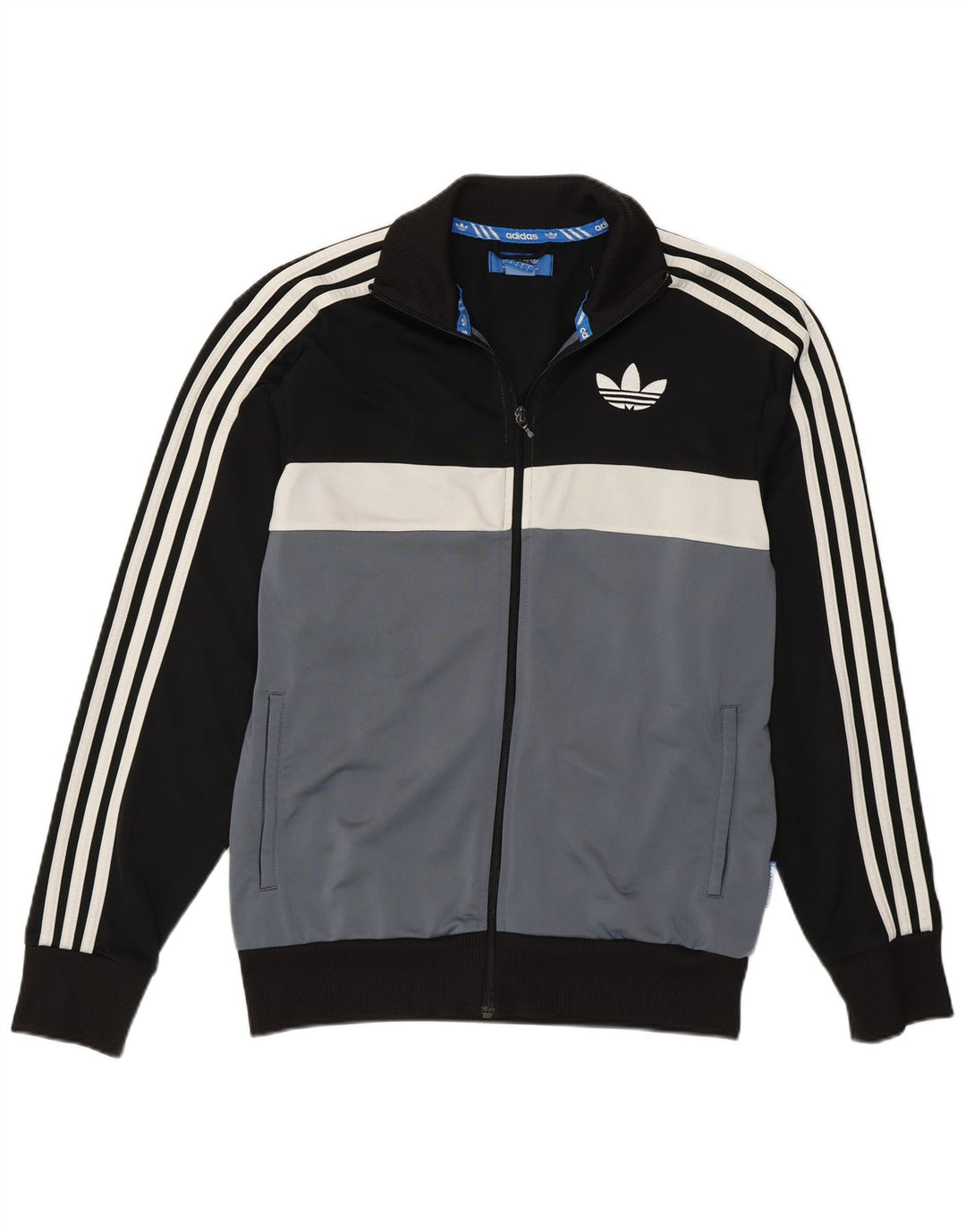 Adidas Veste de survêtement pour homme Petit Noir Colorblock Polyester