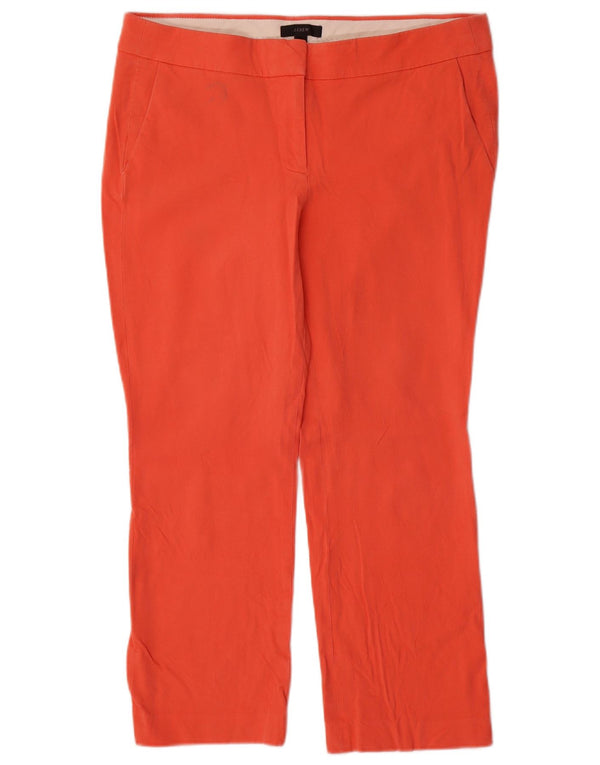 J. CREW Pantalon court droit pour femme US 8 Medium W32 L25 Orange Coton