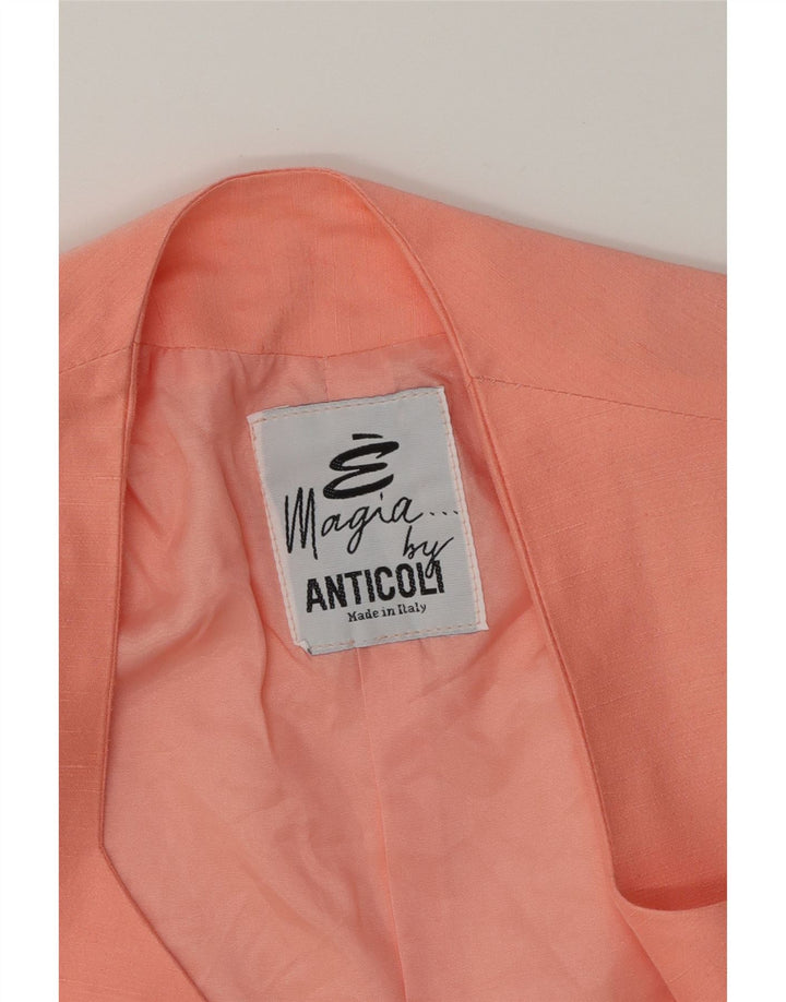 ANTICOLI Womens Magia Bolero Jacket UK 12 Medium Pink Acrylic Vintage ANTICOLI and Second-Hand ANTICOLI from Messina Hembry 