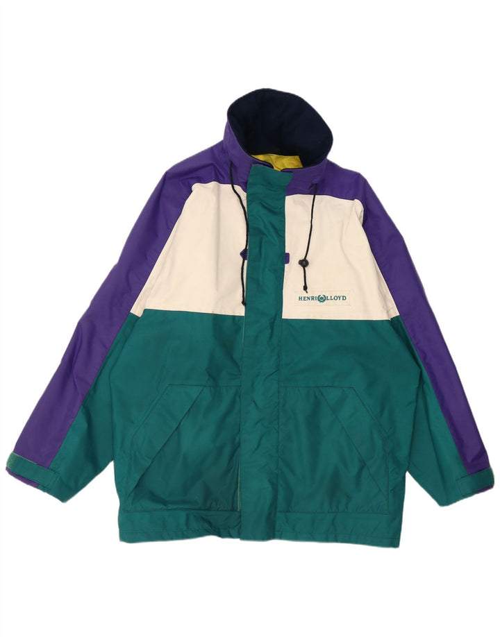 Henri Lloyd Veste de pluie pour femme UK 40 Large Multicolore Colourblock
