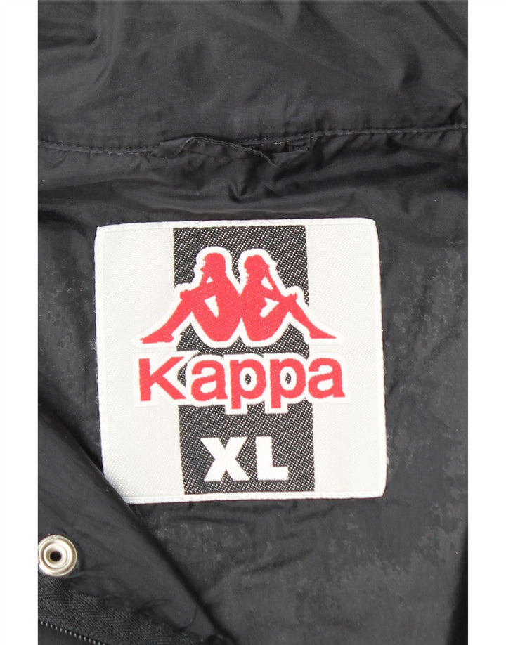 KAPPA Veste coupe-vent graphique pour homme UK 42 XL Nylon noir