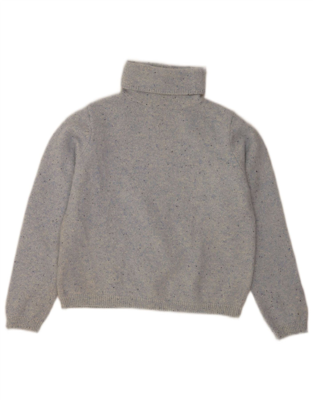 L.L.Bean Pull col roulé pour femme UK 8 Petit Gris Moucheté