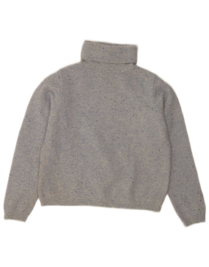 L.L.Bean Pull col roulé pour femme UK 8 Petit Gris Moucheté