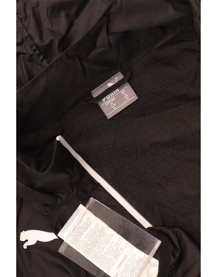 PUMA Veste de pluie à capuche pour homme UK 38 Medium Noir Polyester
