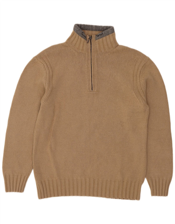 Marlboro Classics Pull Col Zippé Homme Beige Moyen
