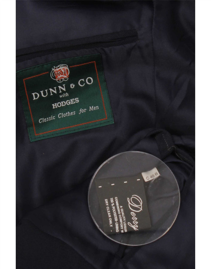 Dunn &Co Veste Blazer 2 Boutons Homme UK 40 Large Bleu Marine Polyester