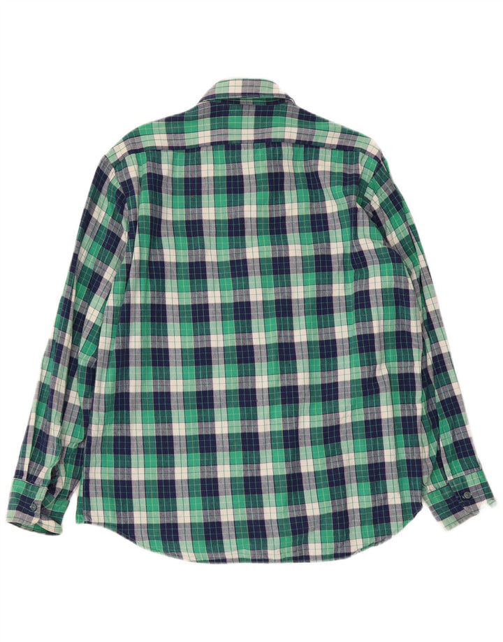 VINTAGE Mens Military Flannel Shirt Size 39 Medium Multicoloured Check