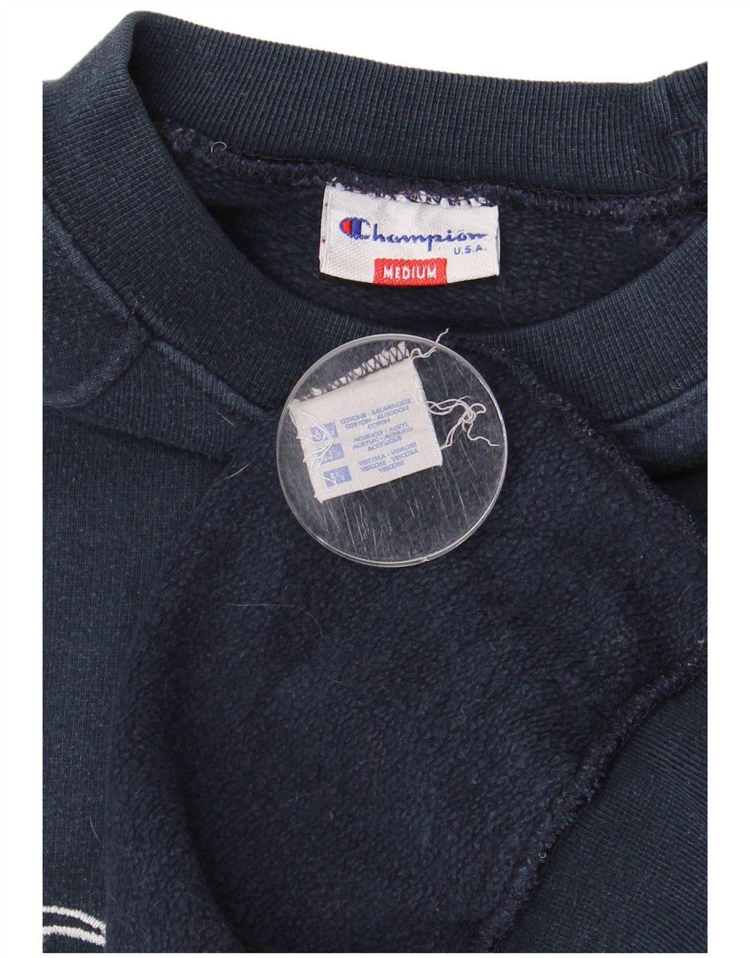 CHAMPION Sweat-Shirt Graphique Homme Bleu Marine Moyen Coton