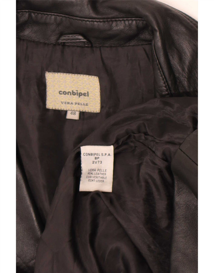 Conbipel Manteau En Cuir Femme IT 48 XL Noir
