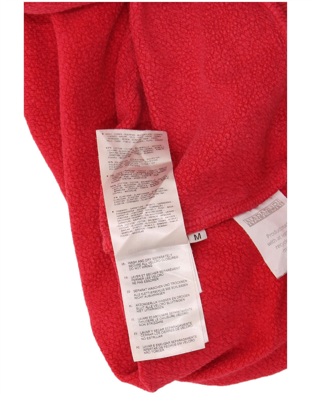 NAPAPIJRI Pull à Capuche Graphique Homme Rouge Moyen Coton