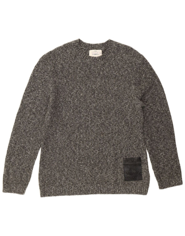 Zara Pull ras du cou pour garçon 11-12 ans Gris chiné en coton