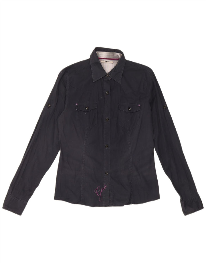 Chemise Femme Gas UK 12 Coton Bleu Marine Moyen