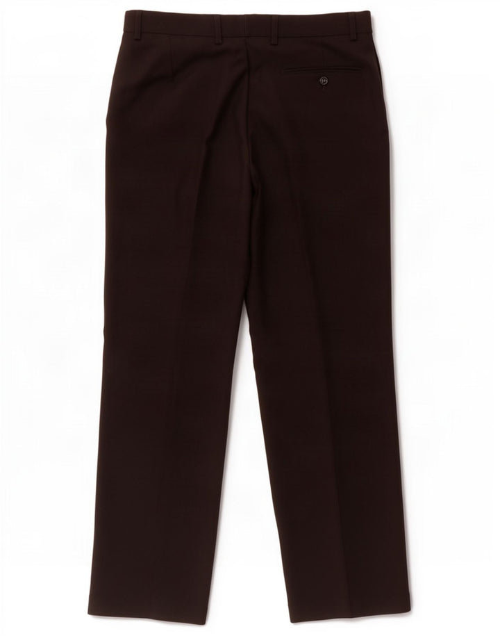 Marks & Spencer Pantalon de costume droit pour homme W32 L31 Noir Polyester